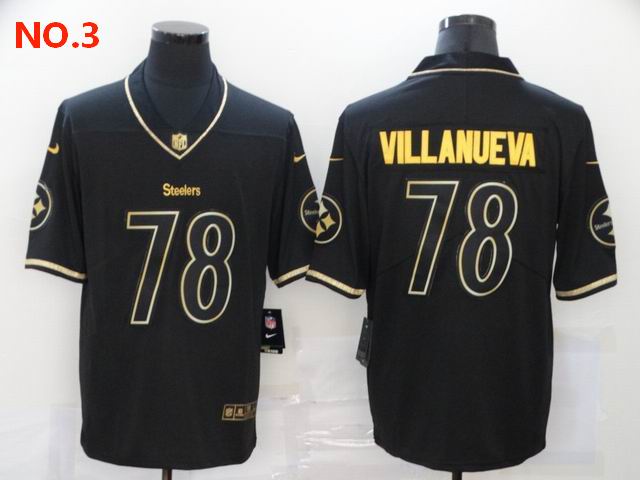 Men's Pittsburgh Steelers #78 Alejandro Villanueva Jersey NO.3;